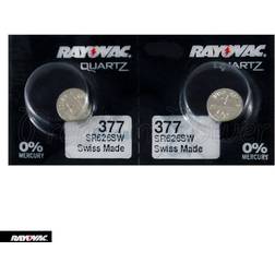 Rayovac Coin Cell Battery 377 Silver Oxide 1.55V Strip of 10 [377-10]